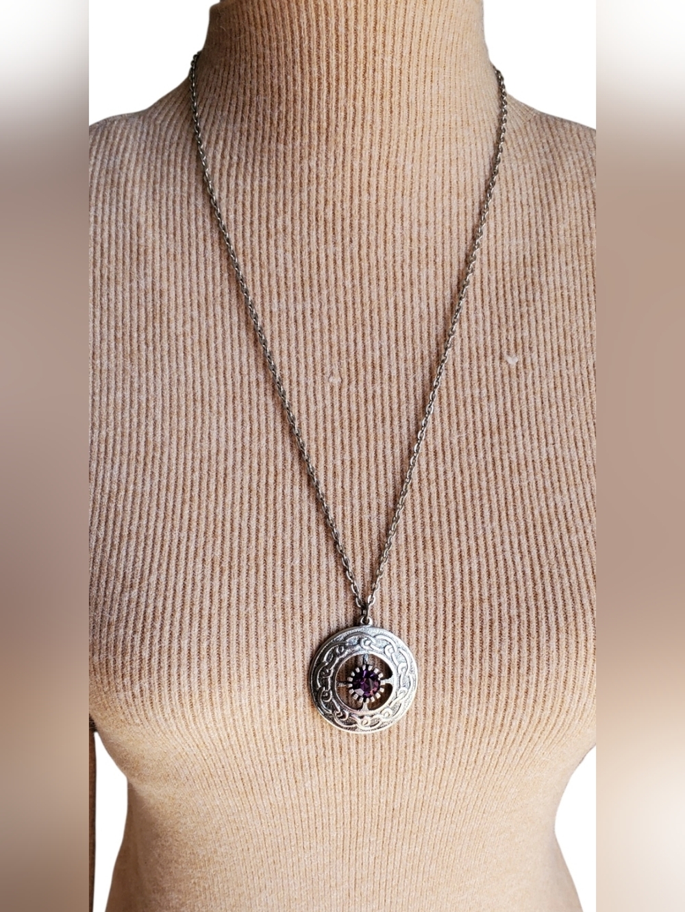 Vtg. Celtic Silver Necklace